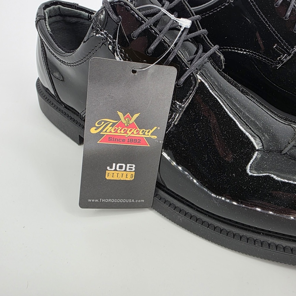 Thorogood 831-6027 Mens Poromeric Oxford Patent Leather Shoe, Size 11 M New! - Picture 2 of 9